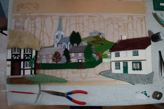 Landscaping and road laying