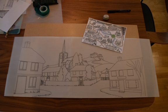 Drafting out the village