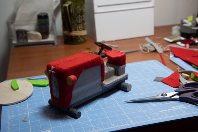 Streering wheel and seat added