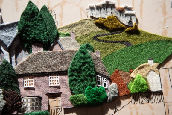 Trees and bushes given texture