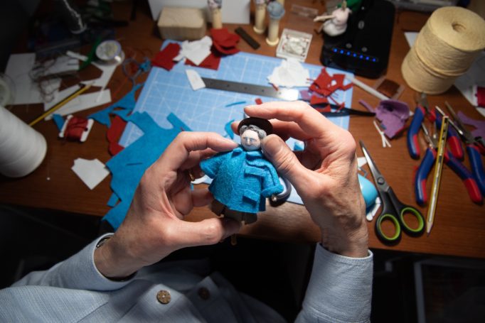 Checking toile fits on Winnie